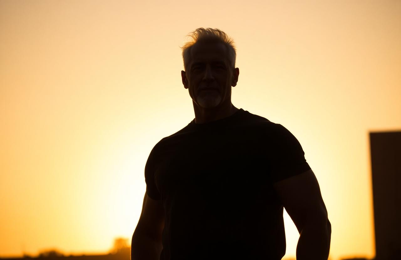 Confident man at sunrise representing renewed vitality